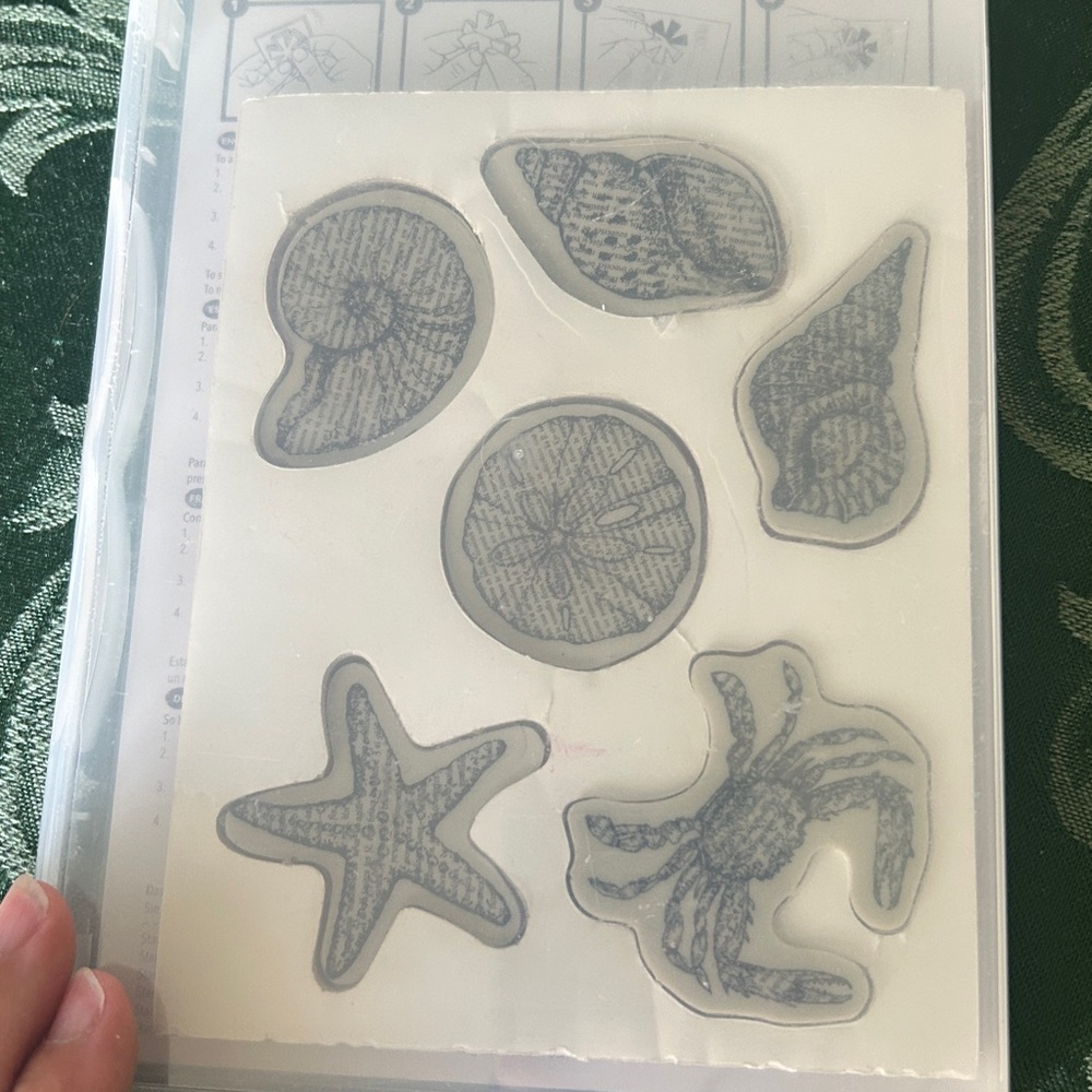 Stampin' Up! By the Seashore Sea Life Stamp Set NEW shells starfish crab beach - Picture 3 of 3